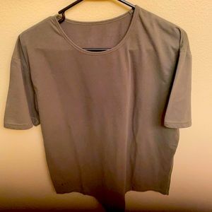 BYLT drop hem scoop t shirt